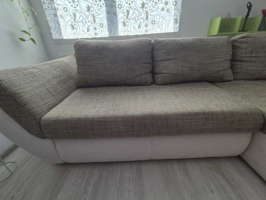 Colțar extensibil Mobexpert, modular, maro-bej