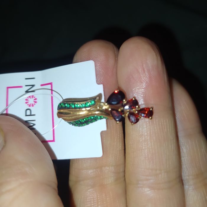 Серьги серебро 925 позолотой заводской