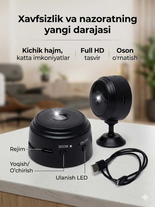 Wi-Fi ulanishiga ega A9 Mini kamera