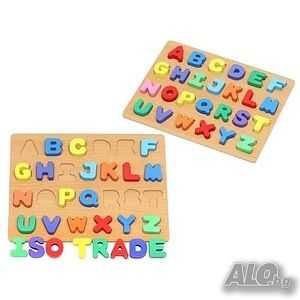 продавам Дървена игра с букви - пъзел
