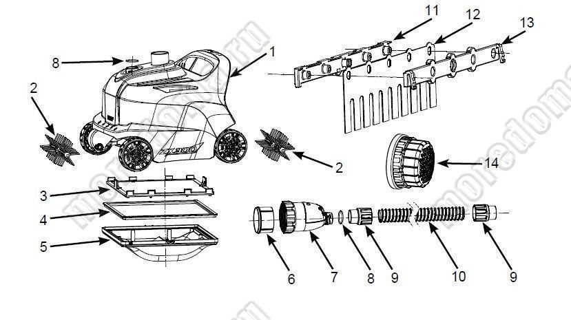 Intex автоматический пылесос ZX300 для бассейна