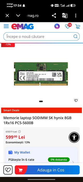 Ram laptop ddr 5, 2buc