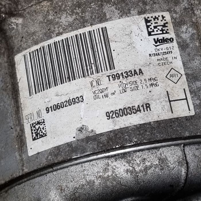 Compresor clima Dacia Duster II 1.0 Benzina 2018 - 2021 101CP H4D 480 (1473) Benzina ...
