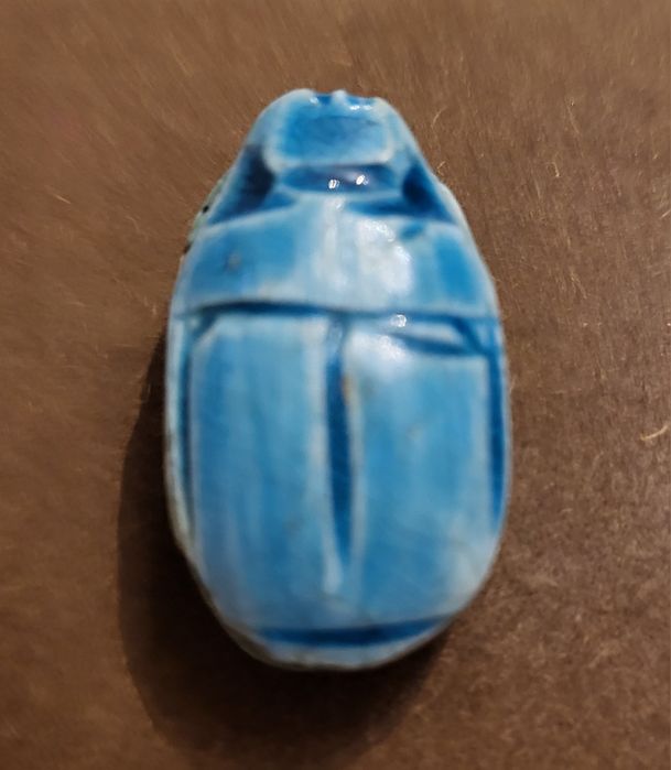 Скарабей,египетски старинен,стар,тюркоаз,Египет