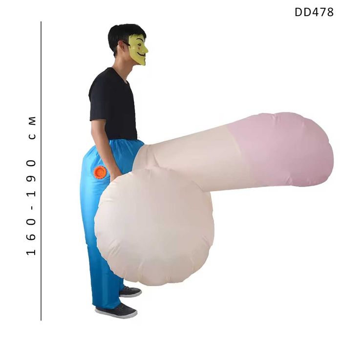 Надуваем весел парти костюм Голям П възрастни смешен забавен хелуин