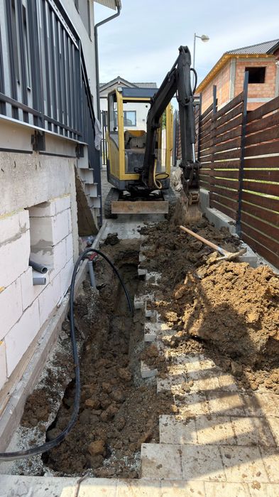 Inchiriere miniexcavator și transport basculabil