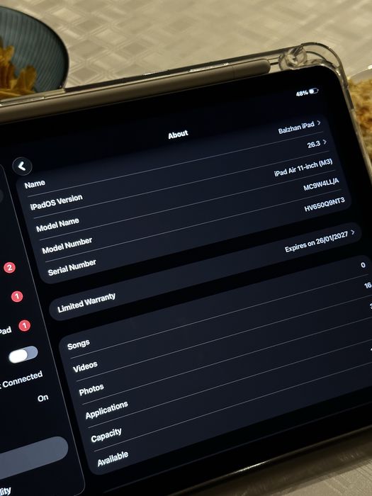 Ipad Air 11, M3 128гб + pencil в подарок