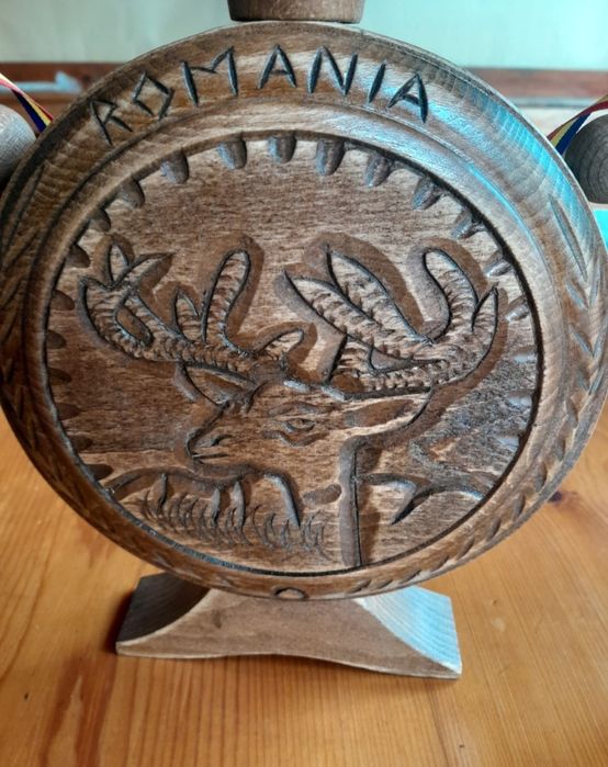 Plosca din lemn pentru nunta, obiecte traditionale