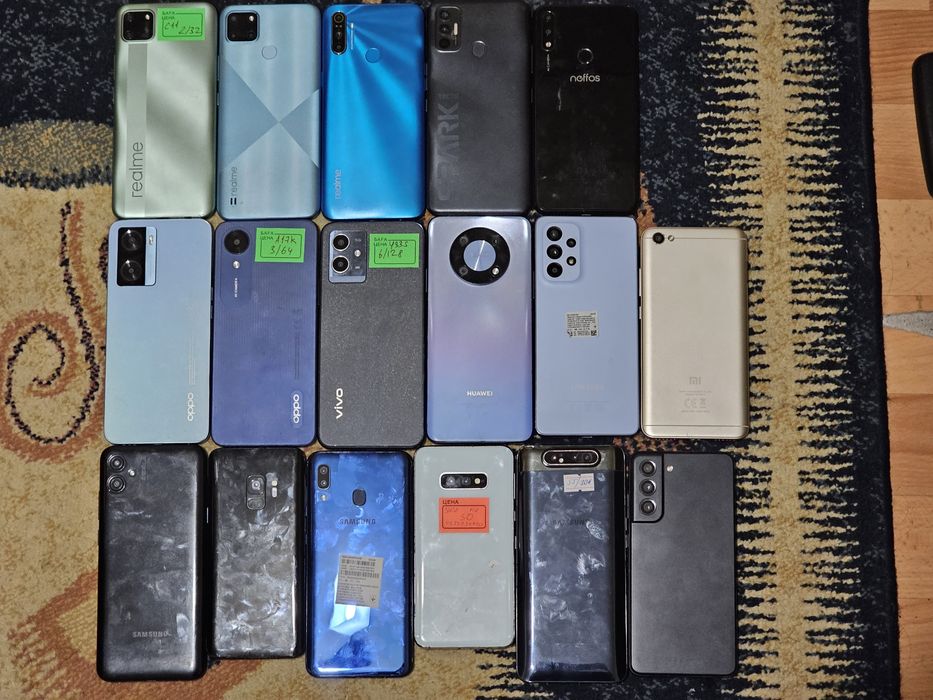 Samsung, Realme, Honer, Vivo