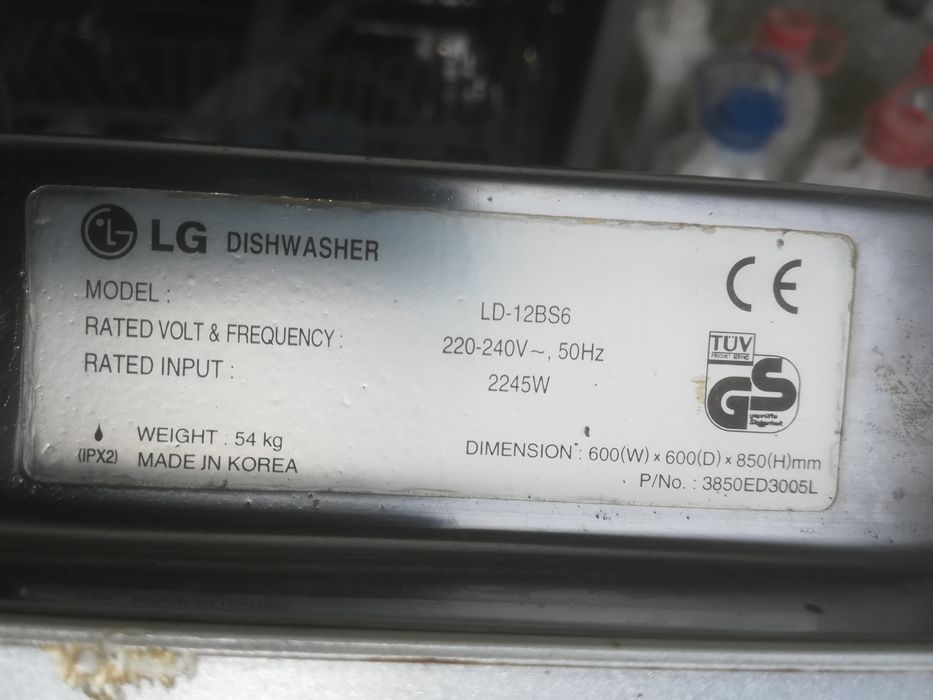 Vând piese mașina de spălat vase  LG 12 BS6