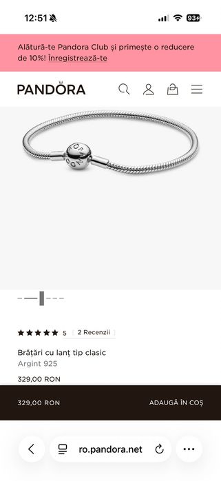 Bratara originala pandora