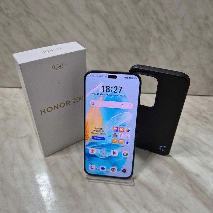Telefon HONOR 200 Lite 256GB la Cutie Negru Zeus Amanet Rahova 31756