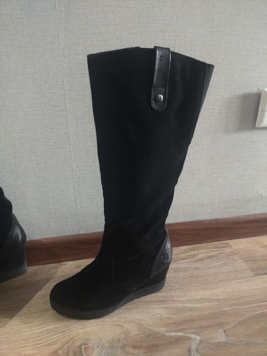 Сапоги женские замша