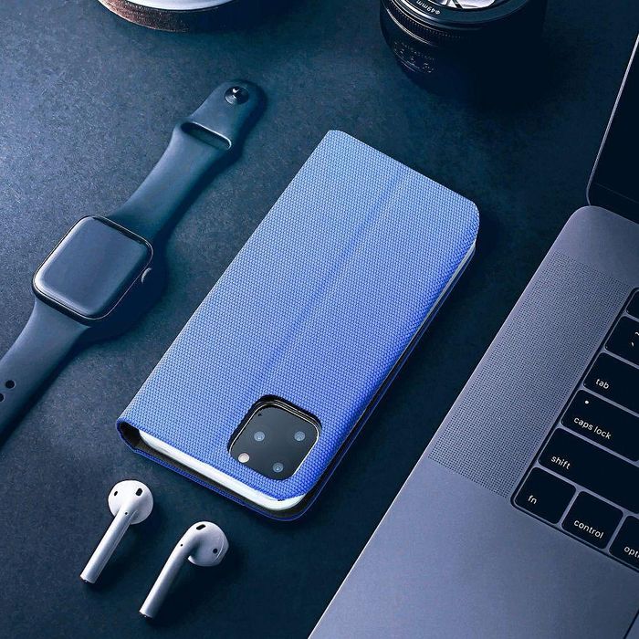 Елегантен тефтер sensitive за iphone 16 pro max blue