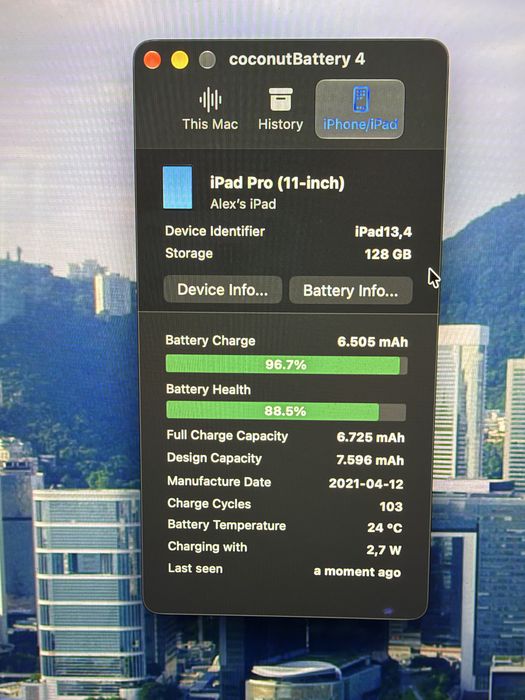 Apple iPad Pro gen 3, M1, 128Gb Silver