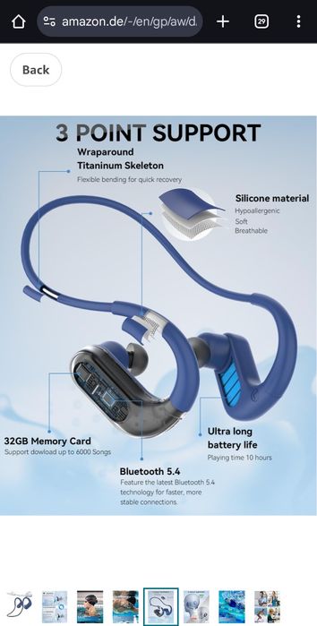 Sanoto слушалки за плуване