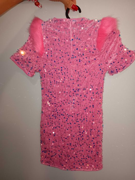 Розова Рокля с паети мама и дете