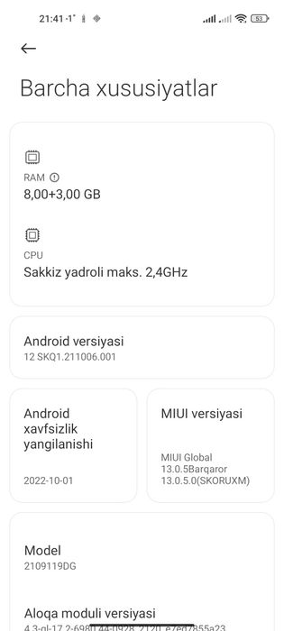 Xiaomi 11 LiteE 5G NE