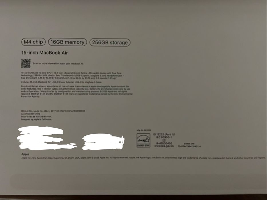 MacBook M4 15дюймов