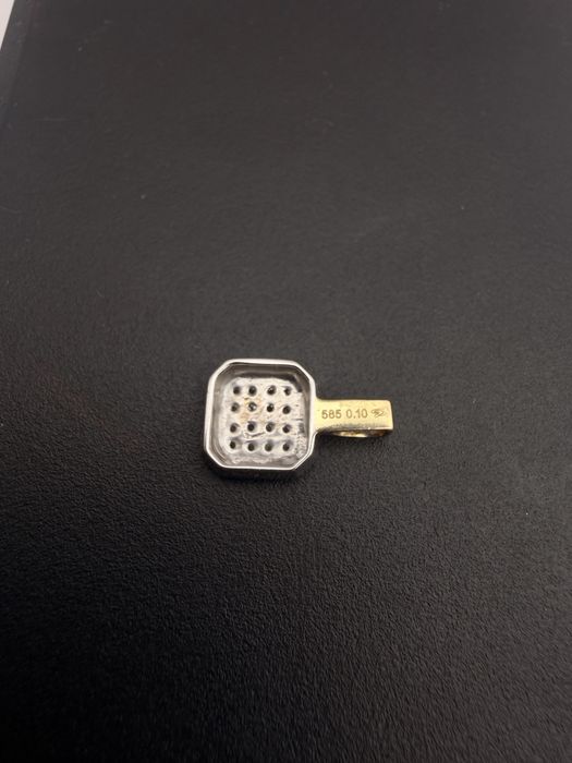 Луксозна златна висулка с естествени диаманти | 585 | 0.10 ct