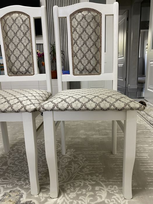 Стулья 18 шт белый и серый