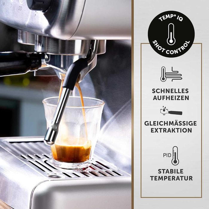 Еспресо машина Breville Barista Max VCF126X-01, 15 bar, 1450 w, Вградена кафемелачка