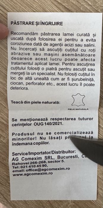 Cutit Vanatoare Muela PIK-AS