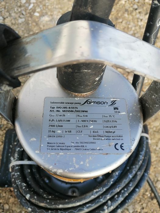 Потапяща помпа за вода salmson svo 205