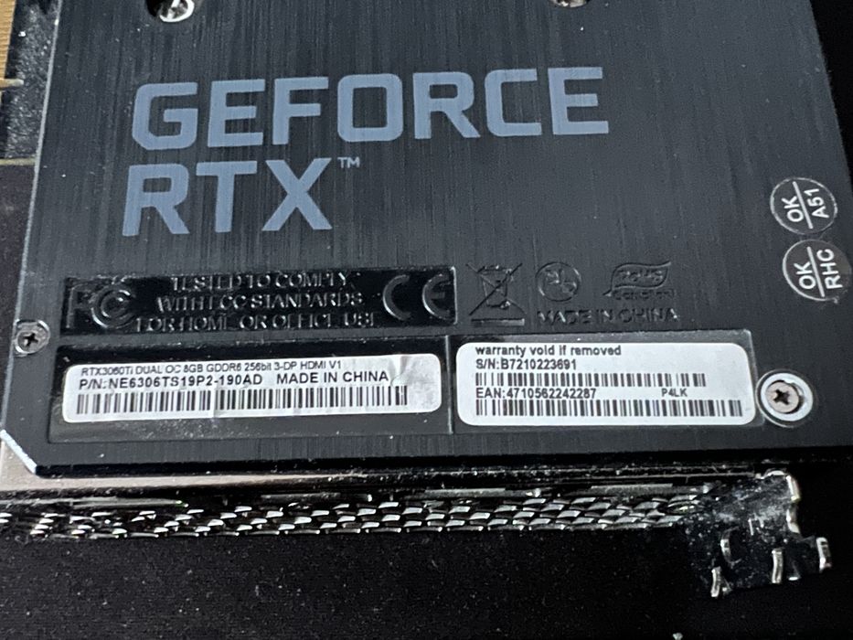 RTX 3060 Ti 8GB Palit