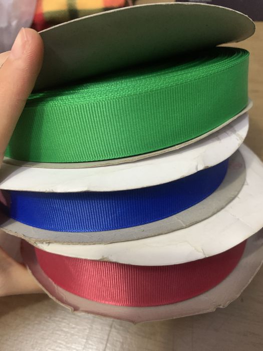 Ленты атласные репсовые новогодние