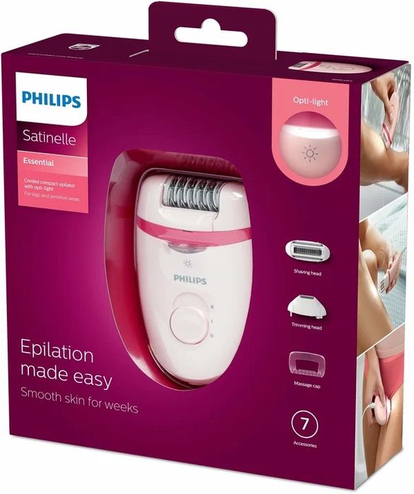 Эпилятор Philips BR285, для тела и лица, 2 скорости, датчик цвета