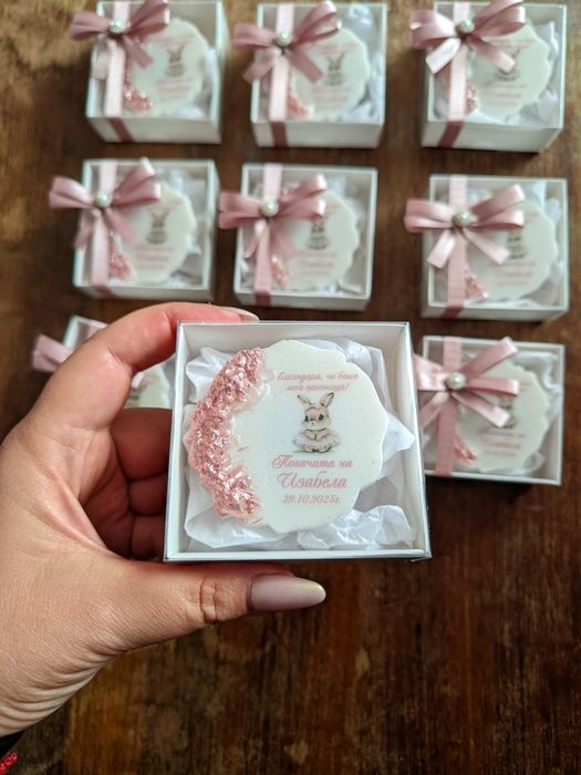 Магнити от епоксидна смола бебешка погача/ епокси магнити бебешка пита