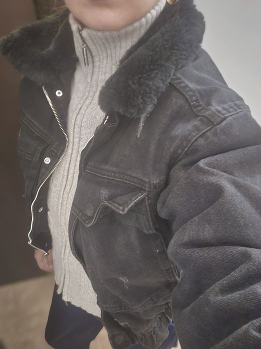 Курта джинсовая с мехом