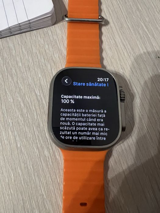 Apple Watch Ultra 49 mm Cellular baterie 100% iimpecabil ca NOU!