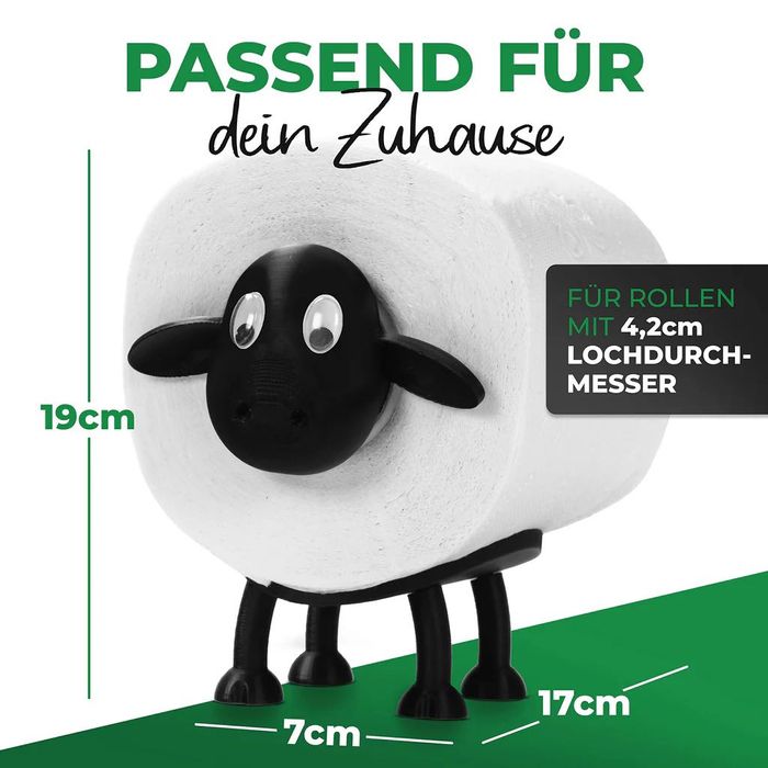 Поставка за тоалетна хартия черна овца