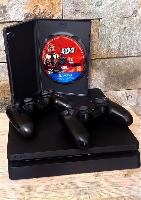 PS4/Playstation 4 Slim 1TB HDD cu +20 jocuri + 2 Controllere Wirelless
