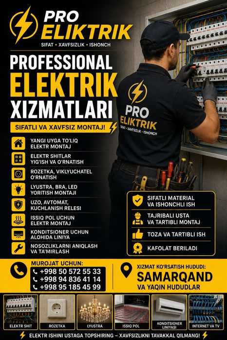 Professional elektrik xizmatlari