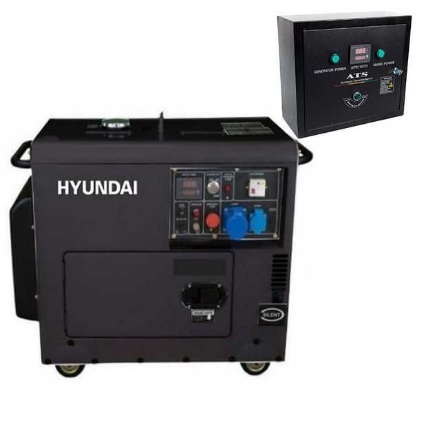 Generator curent monofazat motor diesel HYUNDAI DHY8601SE 6.4kW cu ATS