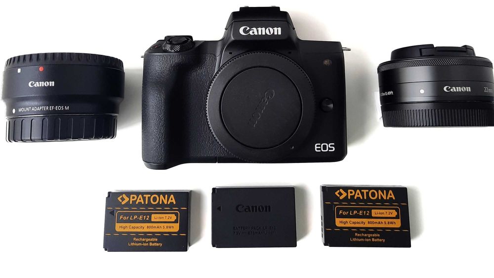 CANON M50 Mirrorless+Obiective+Trepied+Accesorii