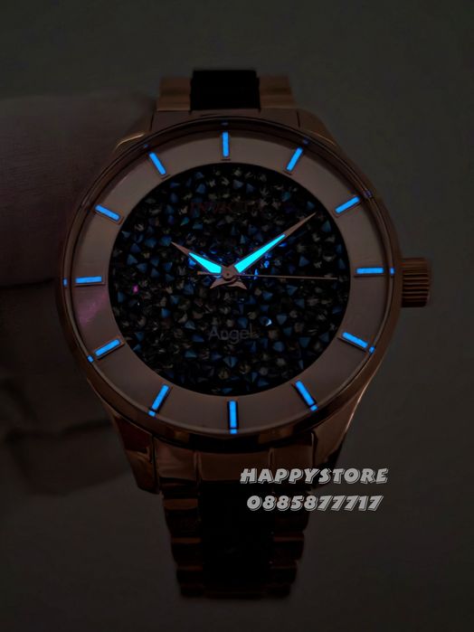 INVICTA Angel Blue Diamond Rose gold 40 mm, Инвикта нов дамски часовник