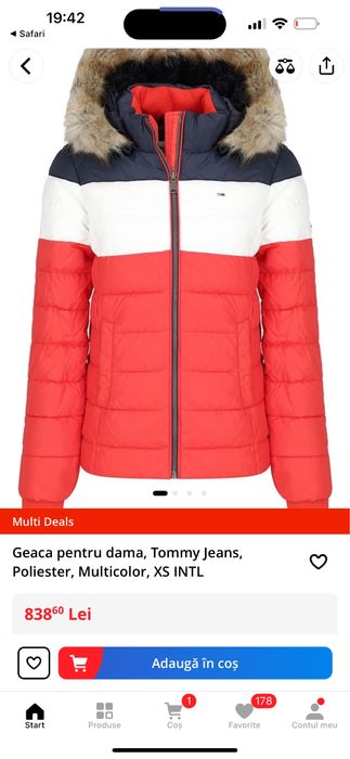 Geaca Tommy jeans marimea xs