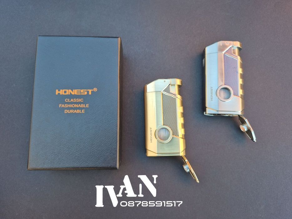 Запалка за пури Honest-троен джет (два цвята)