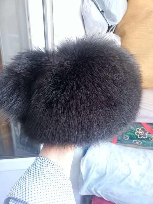 Шапка  песец натуральный