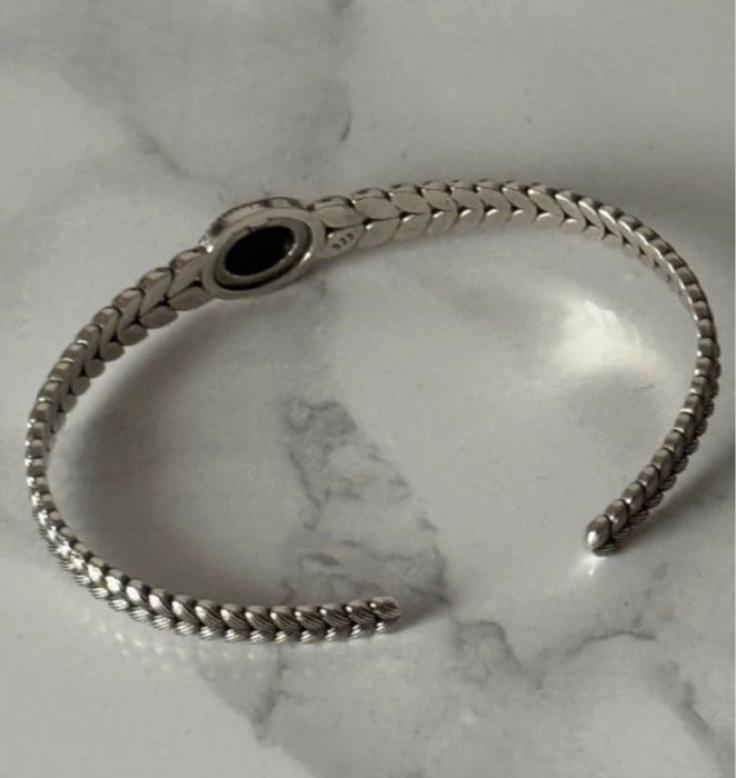 Black zirconia vintage silver 925