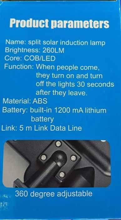 Set 2 x Lampa solara pentru gradina, cu senzor de miscare, LED