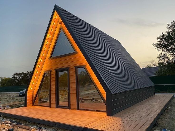 А фрейм модульный дом