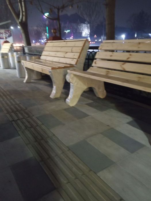 Mramordan qilingan skameyka urna vazon kashpo