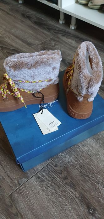 Cizme scurte / bocanci Pepe Jeans, piele naturala, marimea 35