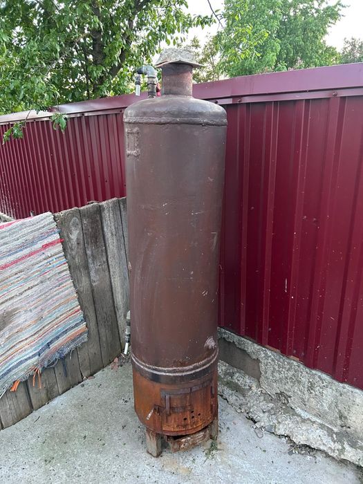 Ansamblu  boiler pe lemne pentru apa calda 100L