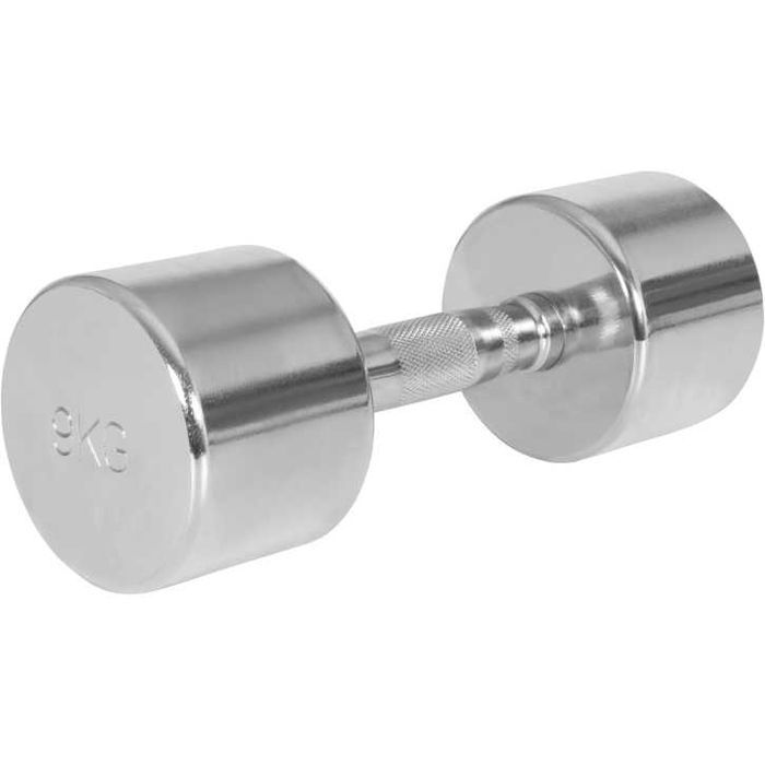 Set de 2 Gantere cromate cu greutate fixa 18 KG - 2 x 9 KG